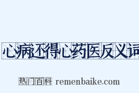 心病还得心药医反义词是什么意思的图片